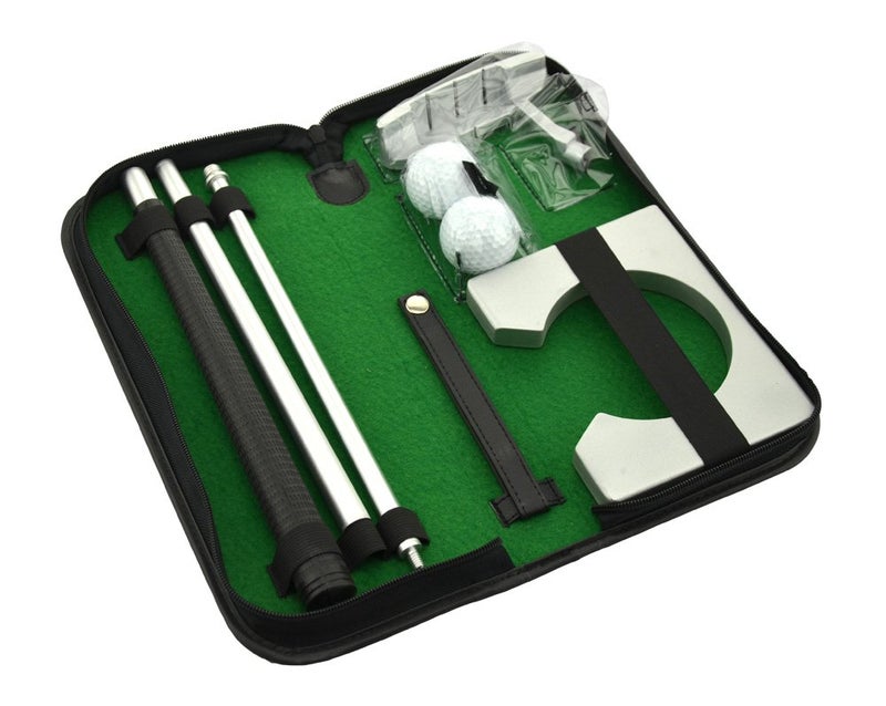 Number-One Neon Executive Gift Portable Golf Putter Set Kit with Ball Hole-Cup for Travel Indoor Golf Putting Practice - Image 1